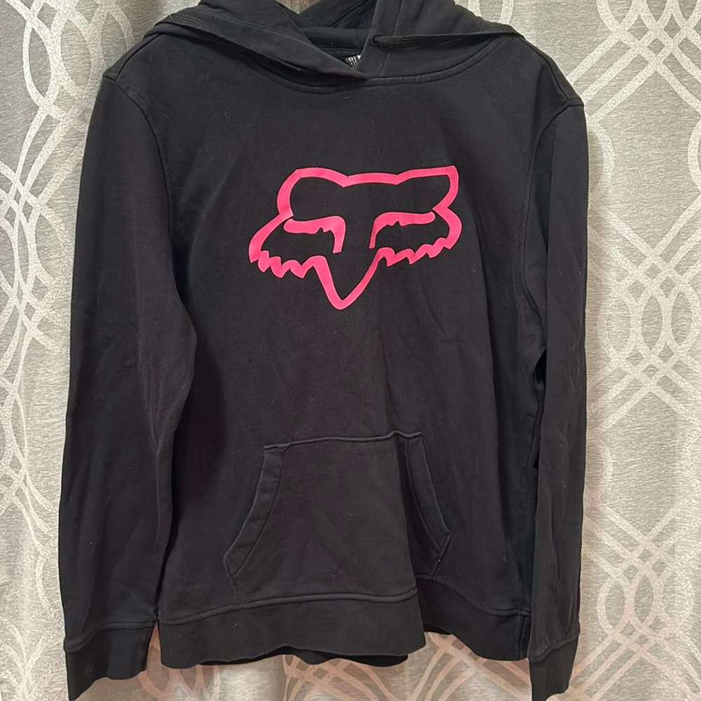 Fox Racing Unisex Legacy Pullover Black/pink logo XL
